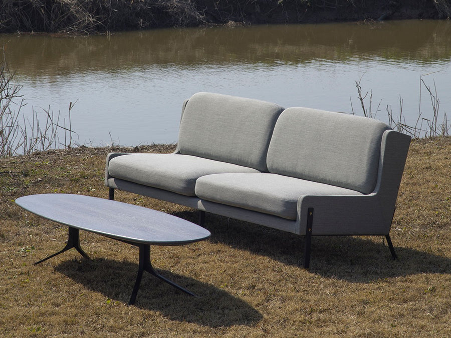 Blink Oval Coffee Table - Wood Top