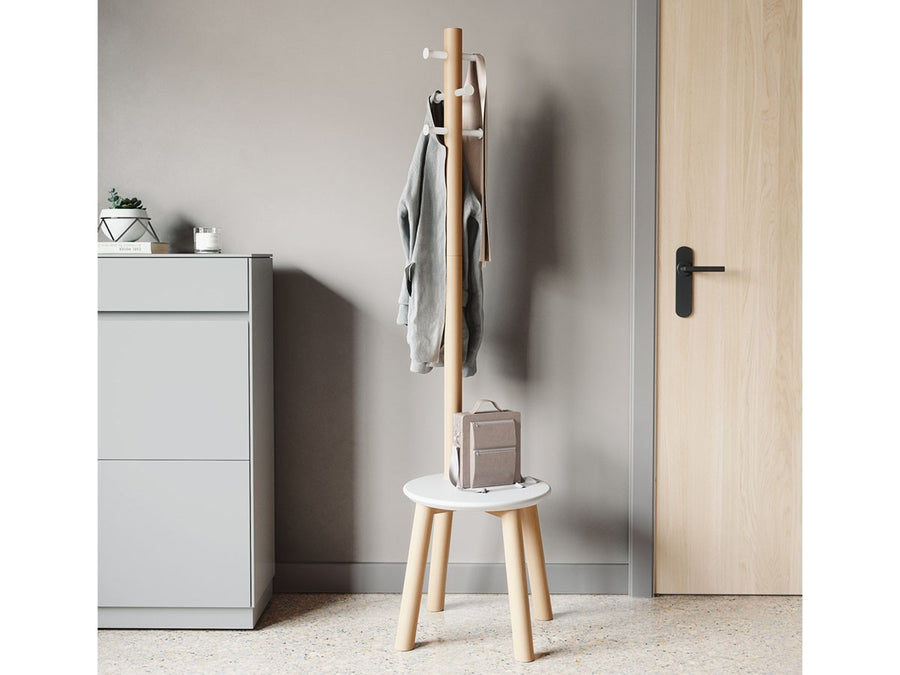 Pillar Stool Coatrack