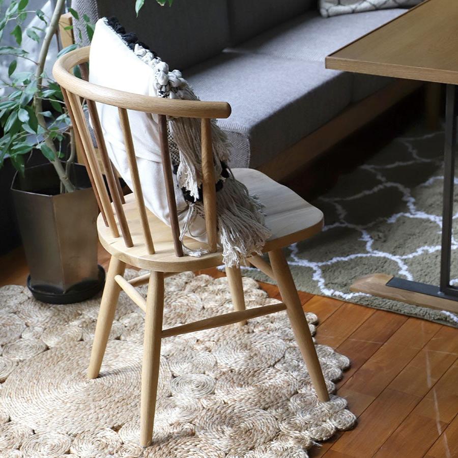 half round chair walnut