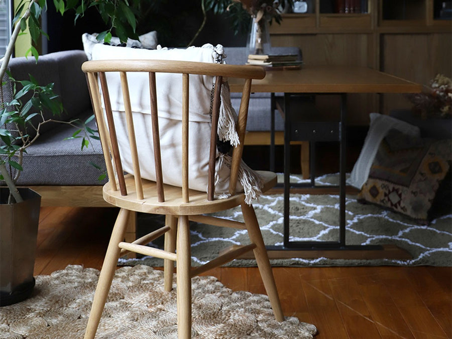 half round chair walnut