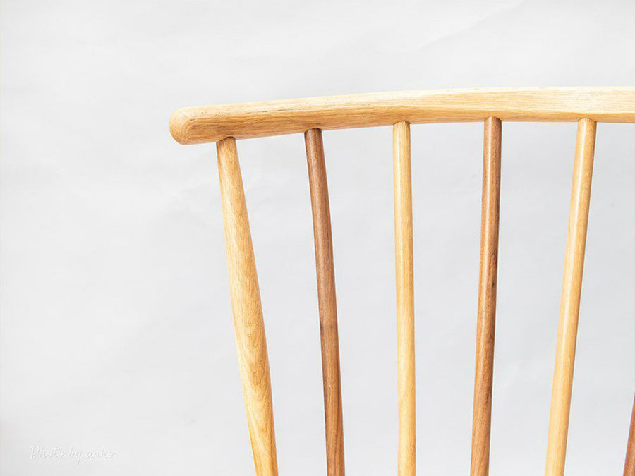 half round chair walnut