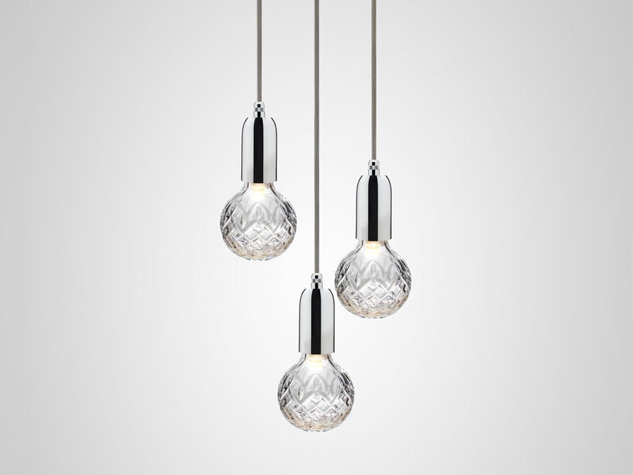 CRYSTAL BULB CHANDELIER 3 PIECE