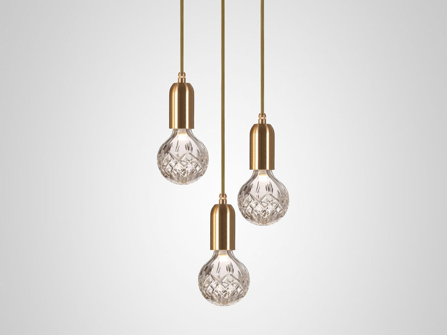 CRYSTAL BULB CHANDELIER 3 PIECE