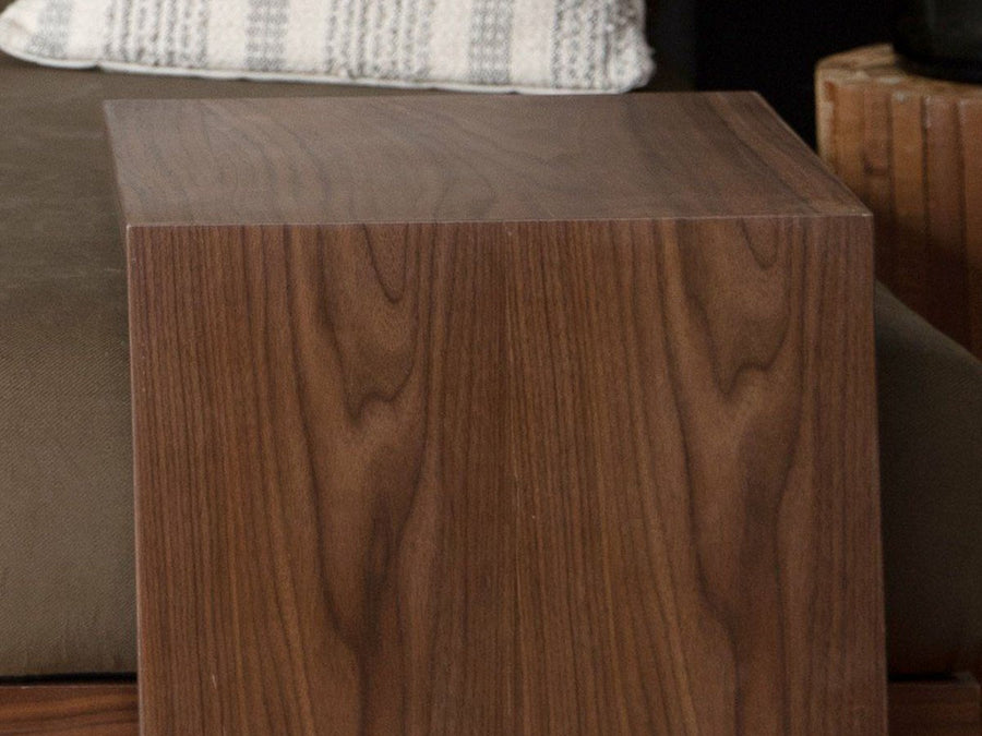 chalet stool table walnut