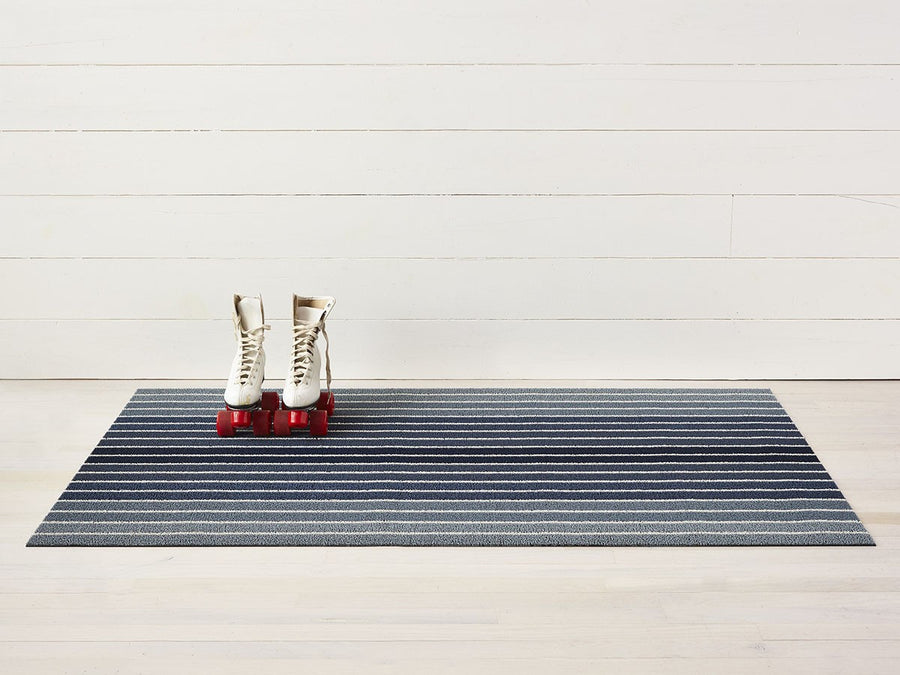 Block Stripe Shag Mat