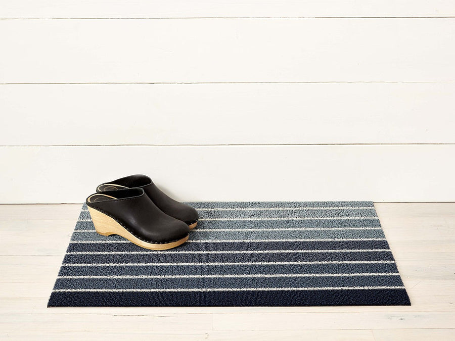 Block Stripe Shag Mat