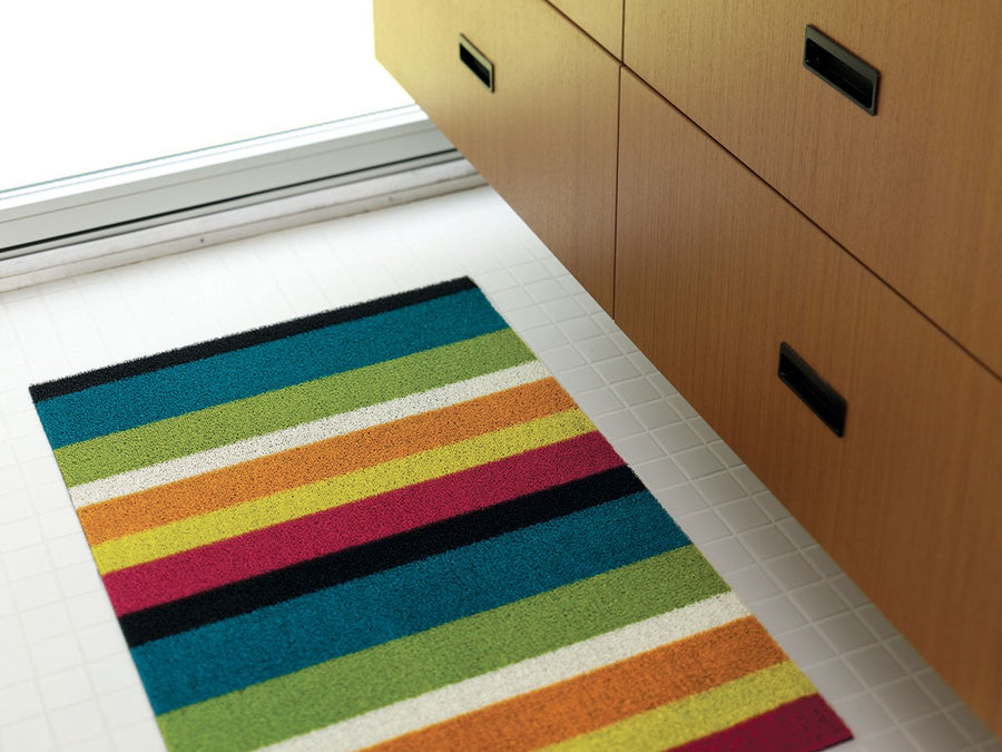 Bold Stripe Shag Mat