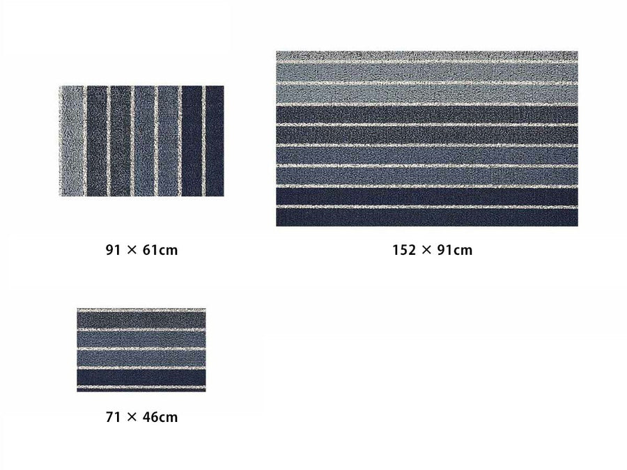 Block Stripe Shag Mat