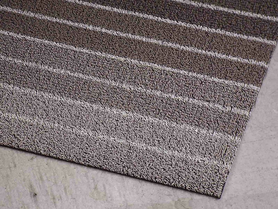 Block Stripe Shag Mat