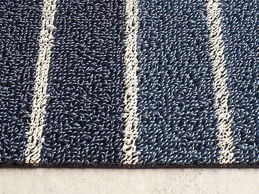 Block Stripe Shag Mat