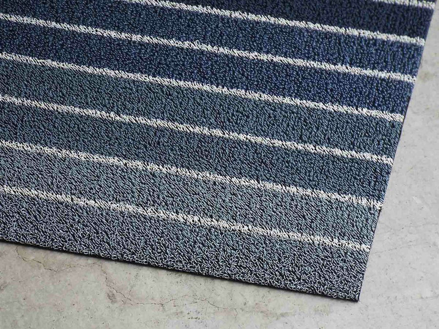 Block Stripe Shag Mat