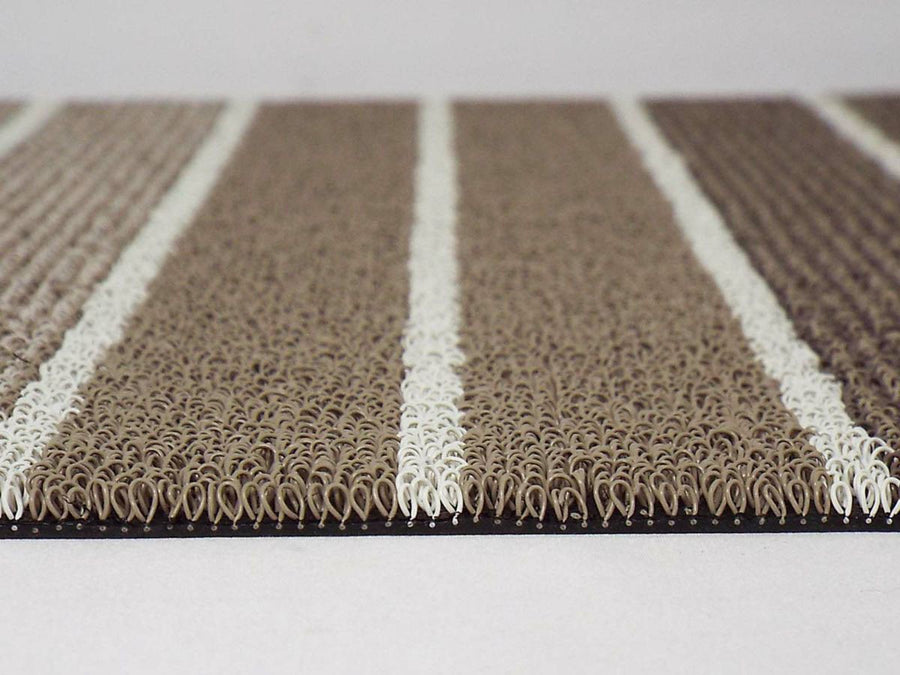 Block Stripe Shag Mat