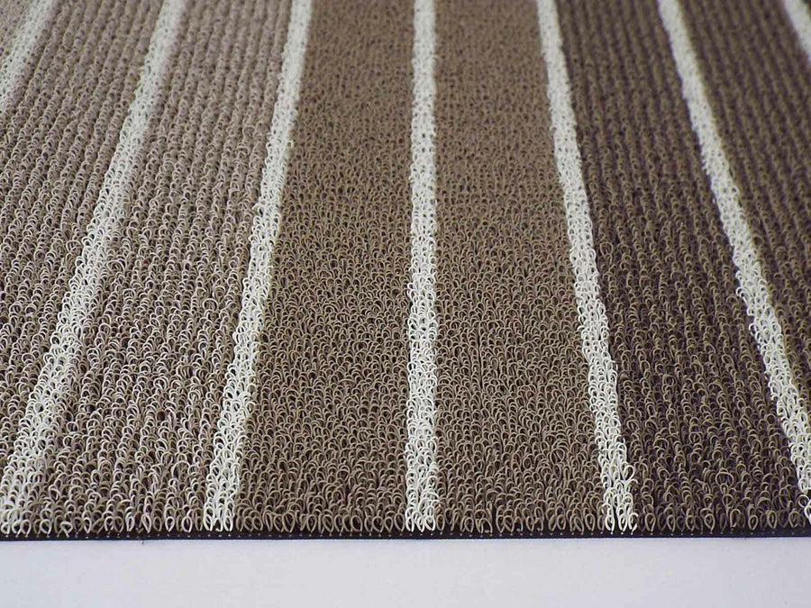 Block Stripe Shag Mat