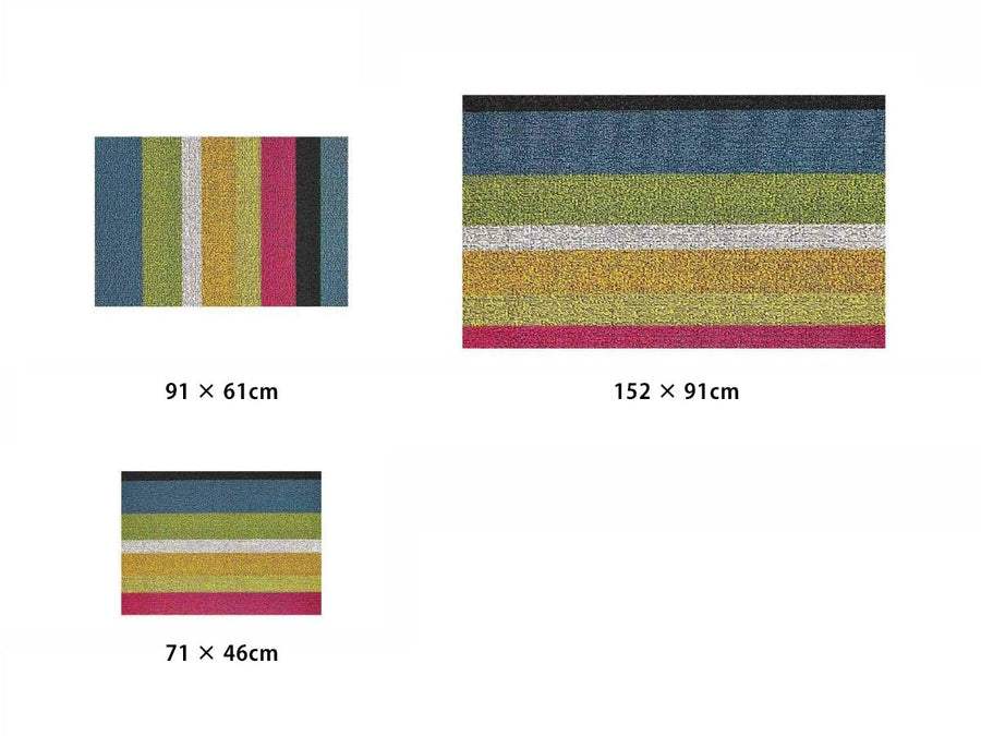 Bold Stripe Shag Mat