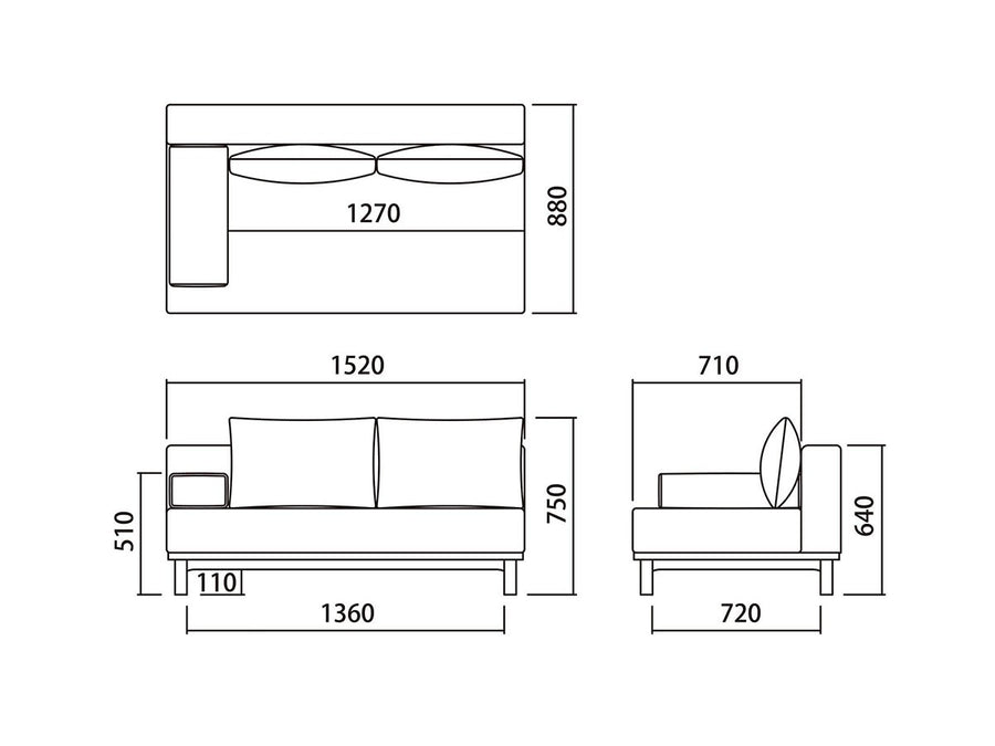 rect.unit sofa set