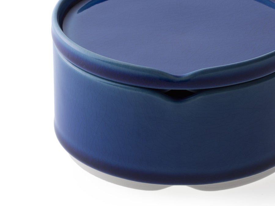 AZURE CRACKLE Stacking bowl M with lid