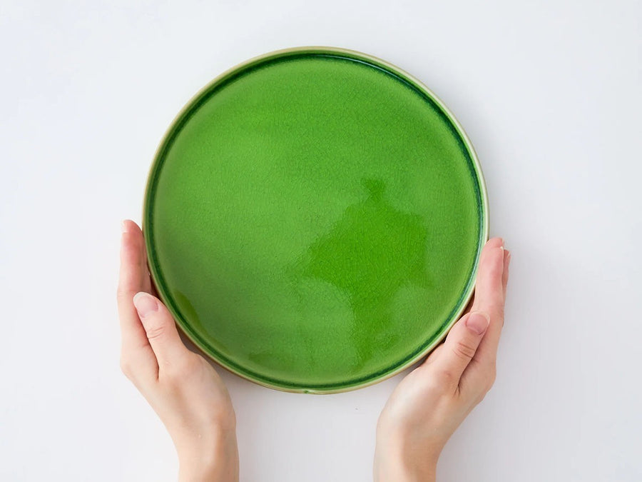 GREEN CRACKLE Plate L