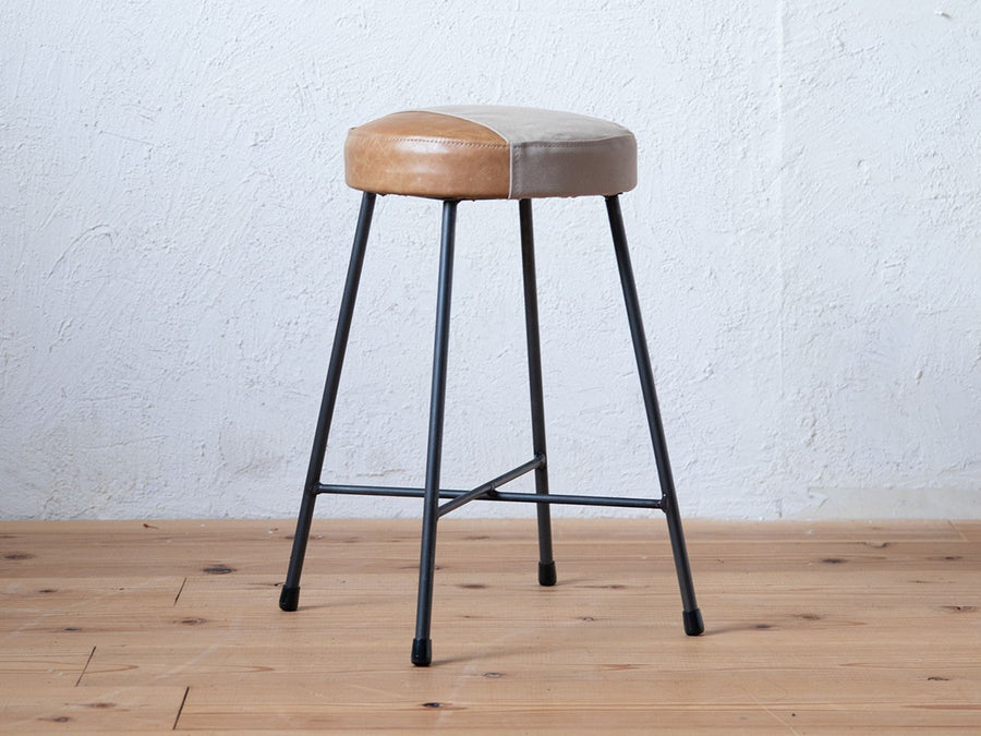 TWO TONE STOOL low