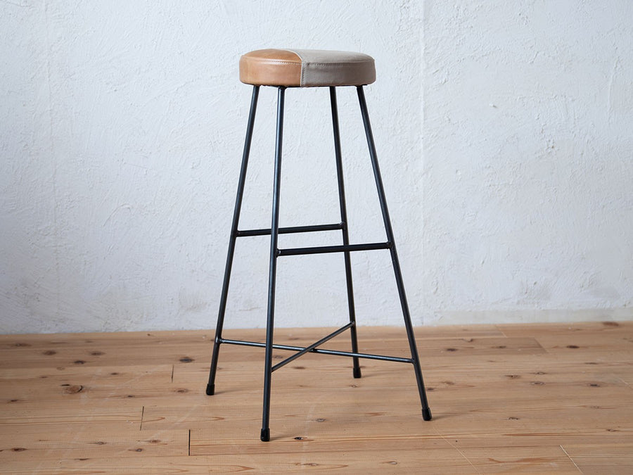 TWO TONE STOOL high