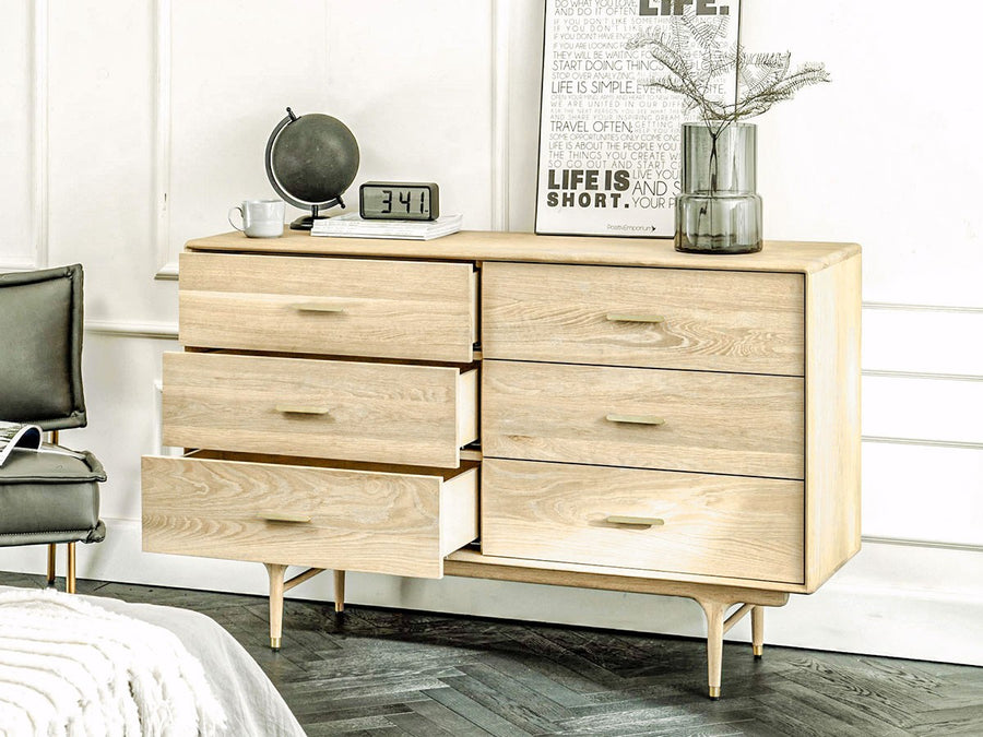 JULIE LOW CHEST WHITE OAK