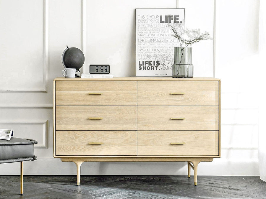 JULIE LOW CHEST WHITE OAK