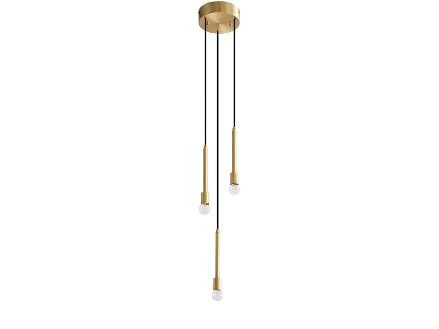 BRASS PILLAR 3 PENDANT LAMP