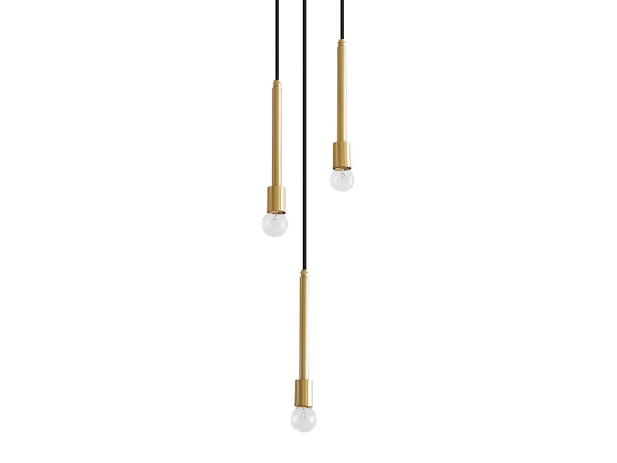 BRASS PILLAR 3 PENDANT LAMP