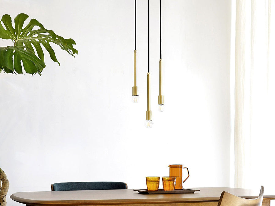 BRASS PILLAR 3 PENDANT LAMP