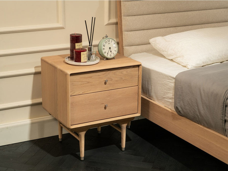 JULIE BED SIDE TABLE WHITE OAK