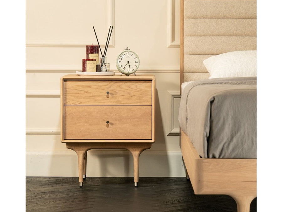 JULIE BED SIDE TABLE WHITE OAK