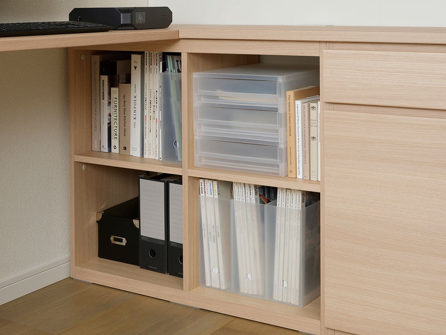 I TWIN DESK + OPEN CABINET