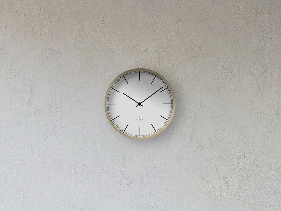 Wall clock wood25 white index