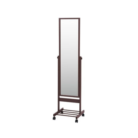 Movable stand mirror with storage space FF4 (dark brown)