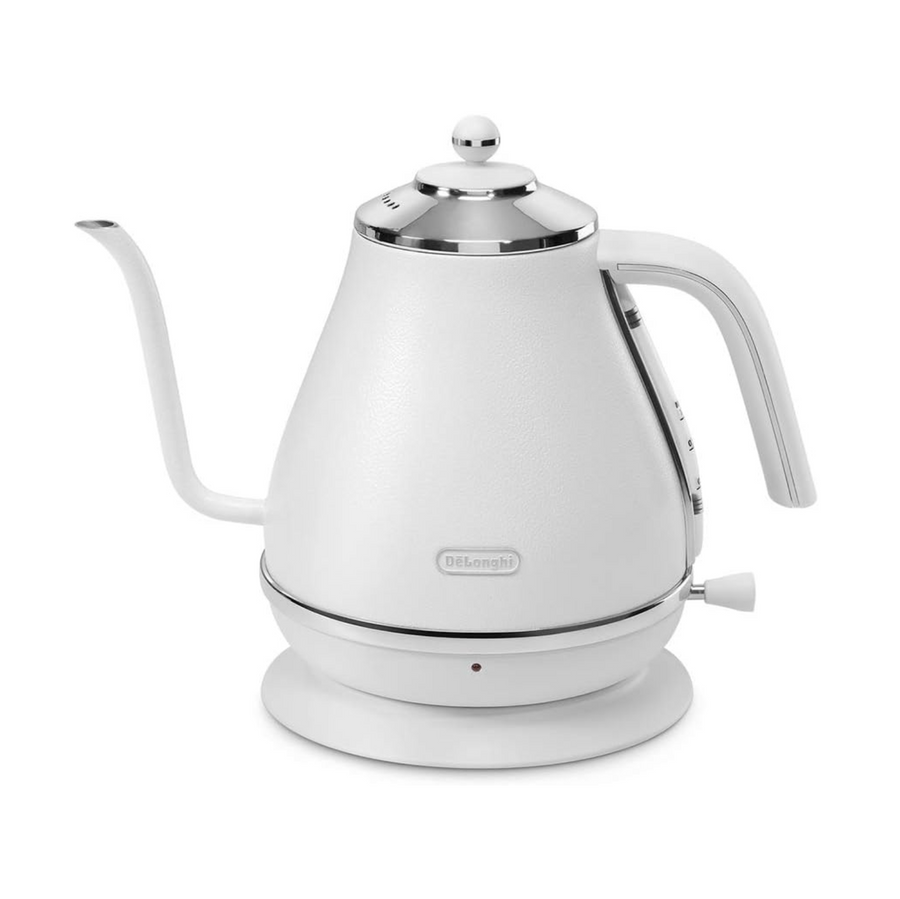 Icona Electric Cafe Kettle with Temperature Setting Function, White