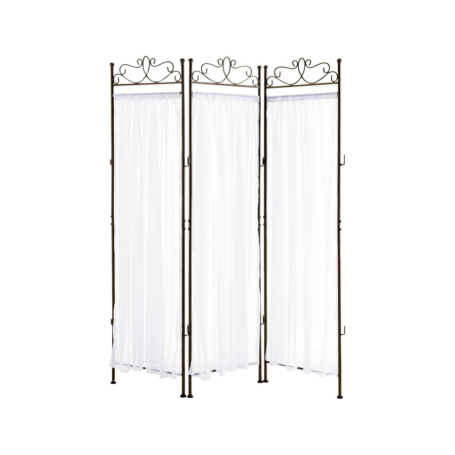 Antique lace curtain triple partition