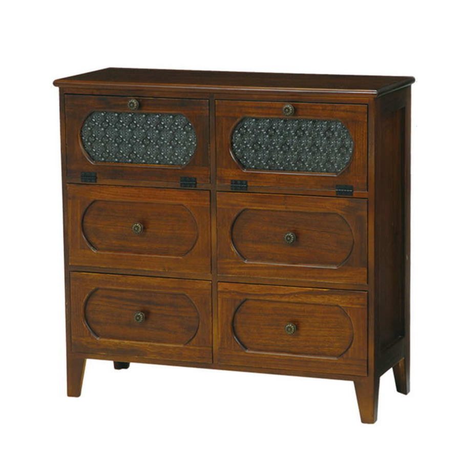 Wooden chest MCH-5186BR 2 rows, 3 drawers