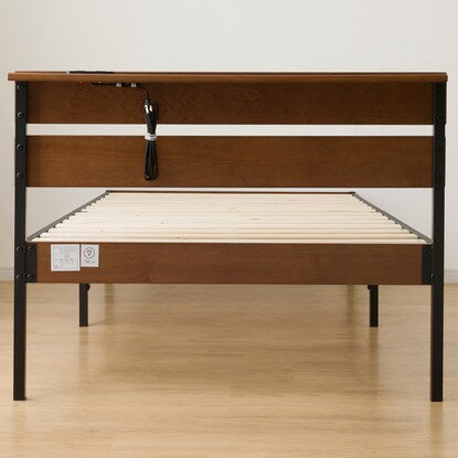 Slatted single bed frame (XB101 MBR/BK)