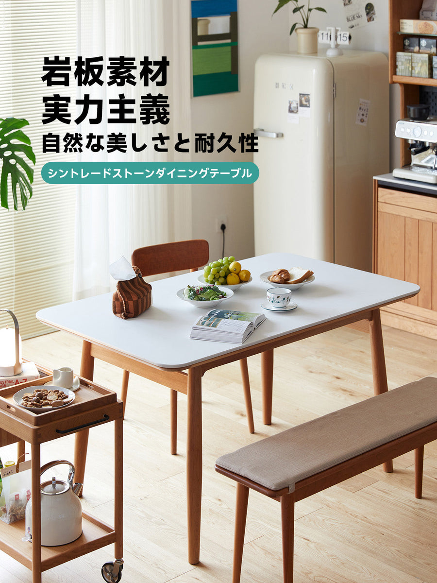 Luxury ceramic rounded corner dining table