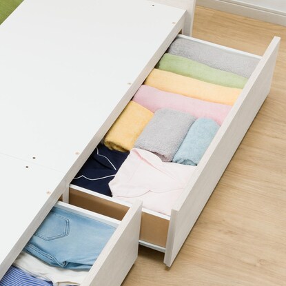 Single bed frame with storage (NS-001 shallow type/baseboard WW)