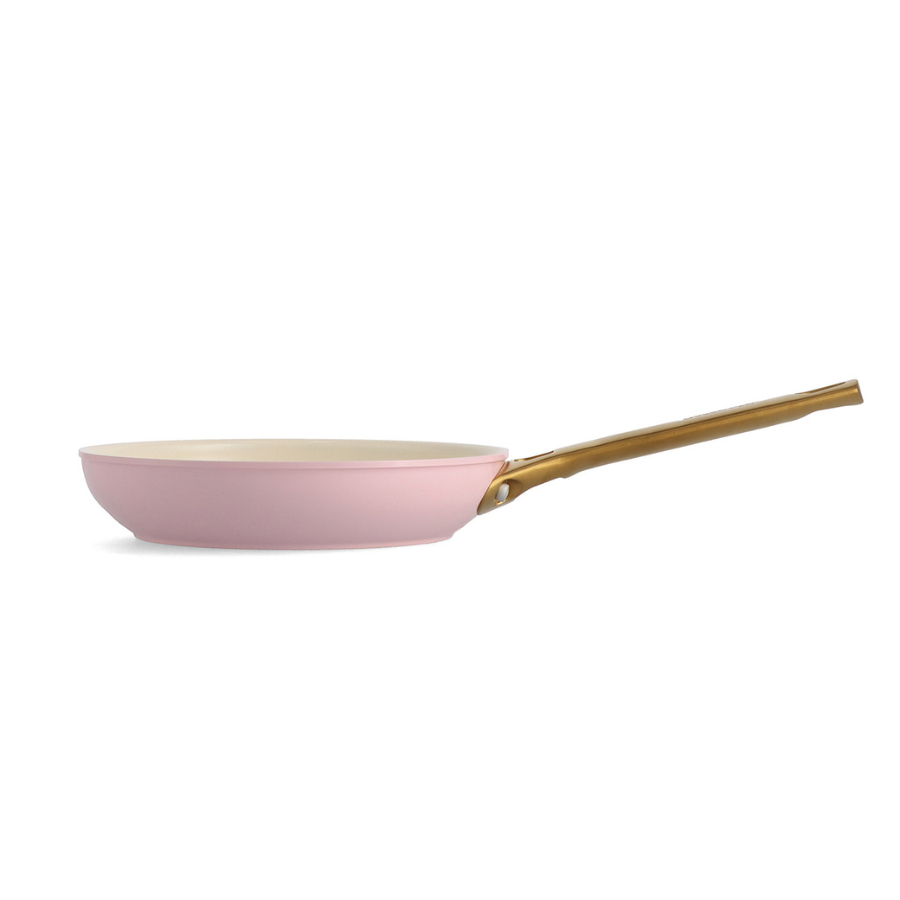 Padua (pink) frying pan 20cm + glass lid 20cm set, suitable for induction and gas stoves