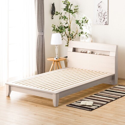 Slatted semi-double bed frame (Roderick-S/WW)