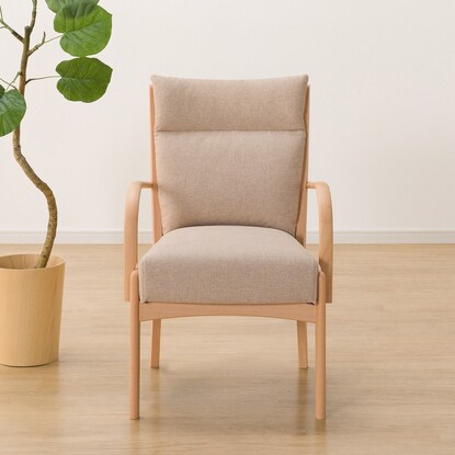 Dining chair made of scratch- and stain-resistant fabric (N Collection C-27 with armrests NA/NSF-BE)