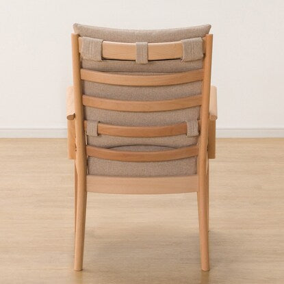 Dining chair made of scratch- and stain-resistant fabric (N Collection C-27 with armrests NA/NSF-BE)