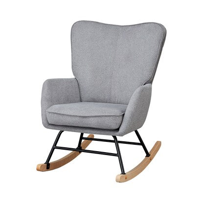 Upholstered rocking chair (PF01 GY)