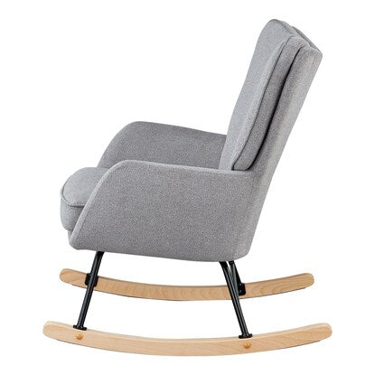 Upholstered rocking chair (PF01 GY)