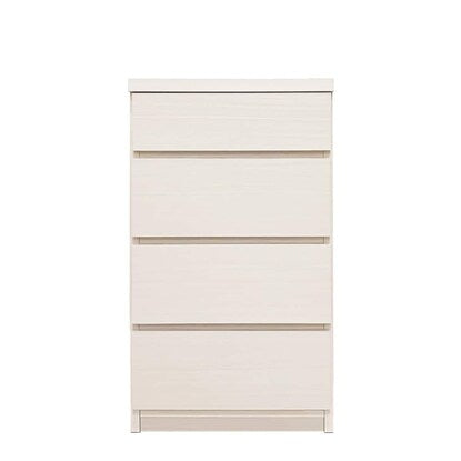 Multi-size slim chest (44.5cm wide, 4 drawers, white)