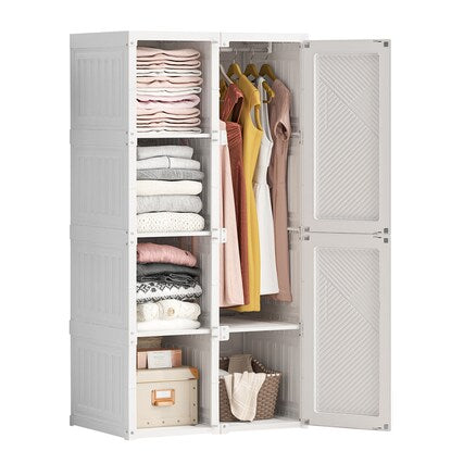 Folding Wardrobe (2-unit, WH)