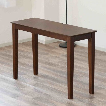 Natural wood slim desk with a depth of 40 cm (width 110 cm, walnut, BR)