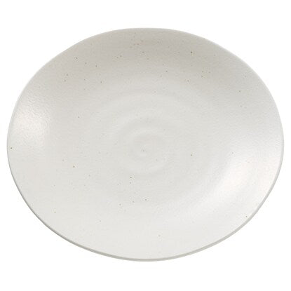 Lightweight round plate 23cm (Ivory, Mino ware)