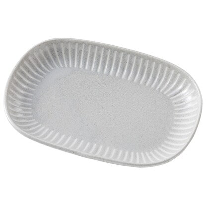 Oval Plate, Gray (Water-Repellent Tokusa)